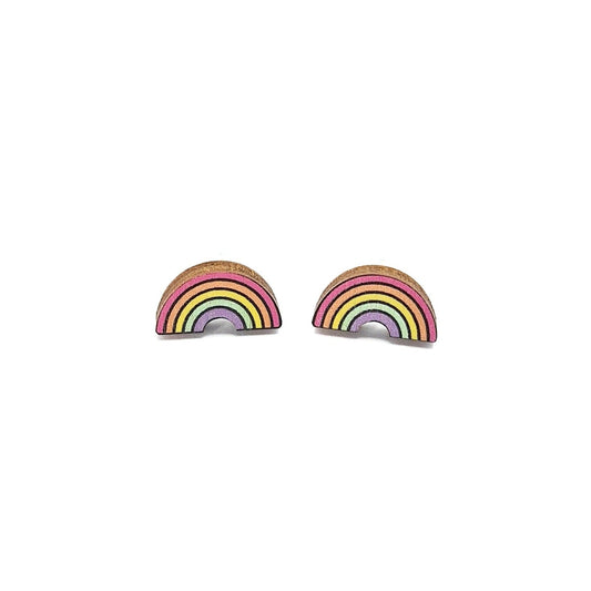 Slight Seconds Pastel Rainbow Stud Earrings