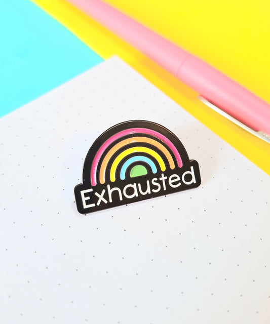 Exhausted Rainbow Pin Brooch